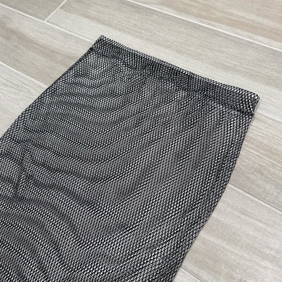 Jade Swim Mesh Open Knit Maxi Skirt with High Slit Black & White Womens Size M/L - Picture 9 of 16